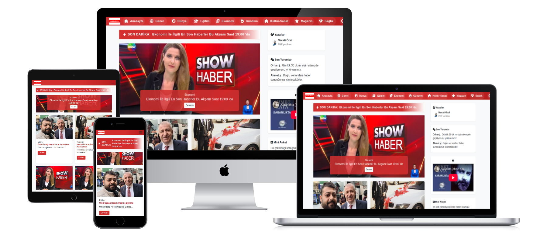 Haber Site Yazılımı Scripti Eylem Yazılım